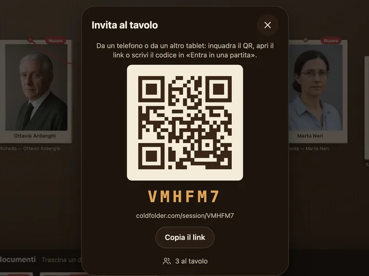 L'invito con il codice QR: gli amici entrano dal loro telefono